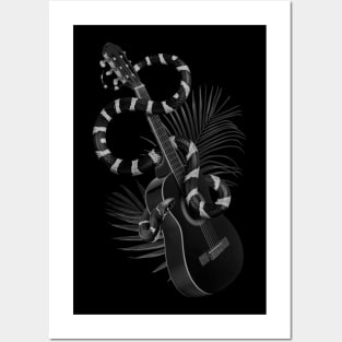 BLCK Guitar & Snake Posters and Art